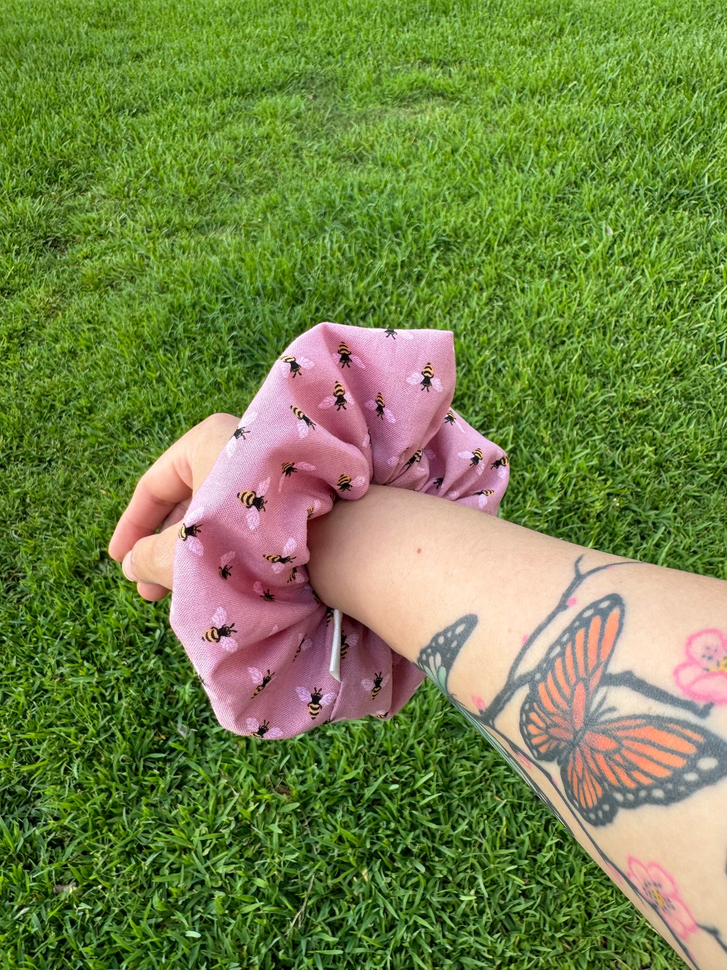 Pink Bee Womens Scrunchie Hair Tie Ponytail