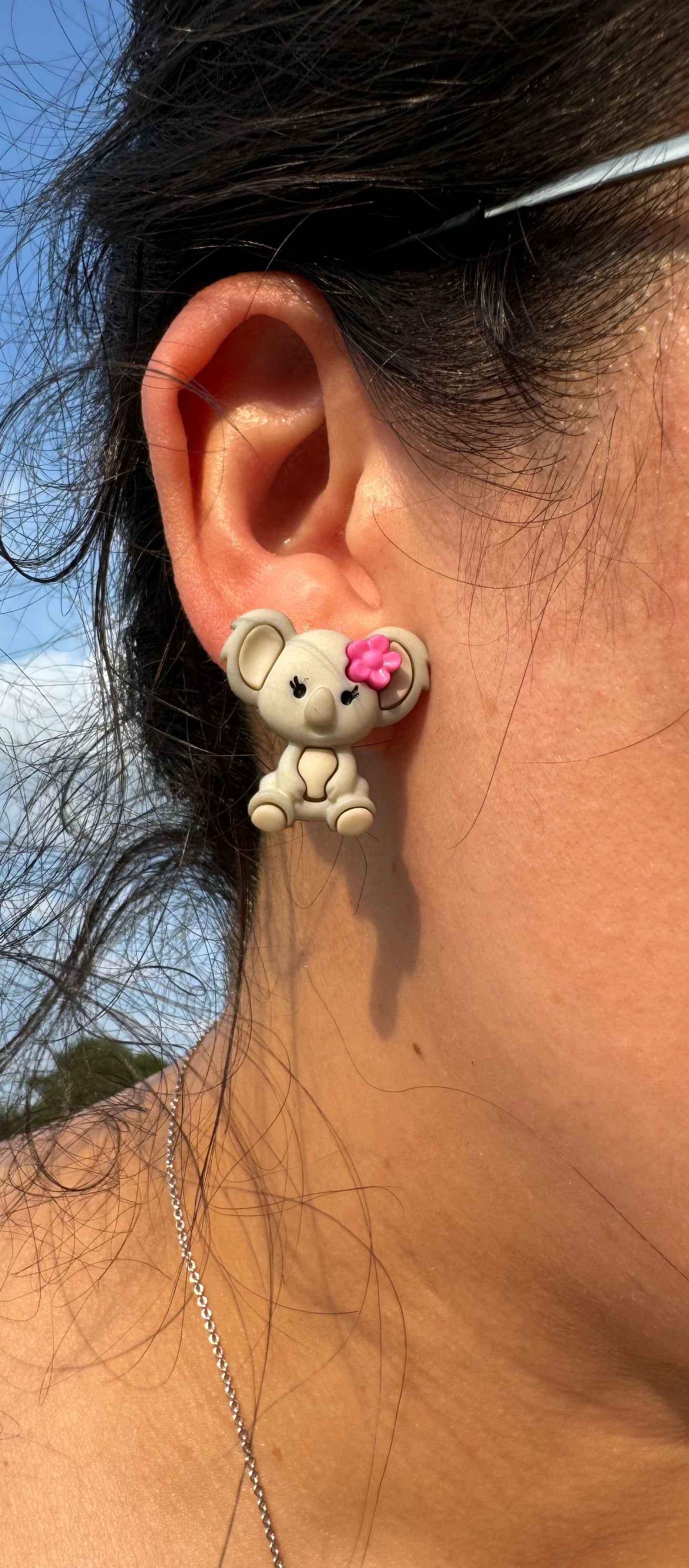 Koala Stud Post Earrings