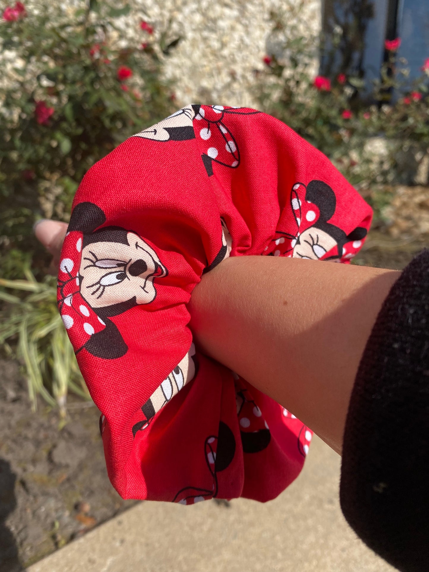 Minnie Mouse Scrunchie Hair Tie Ponytail Gift