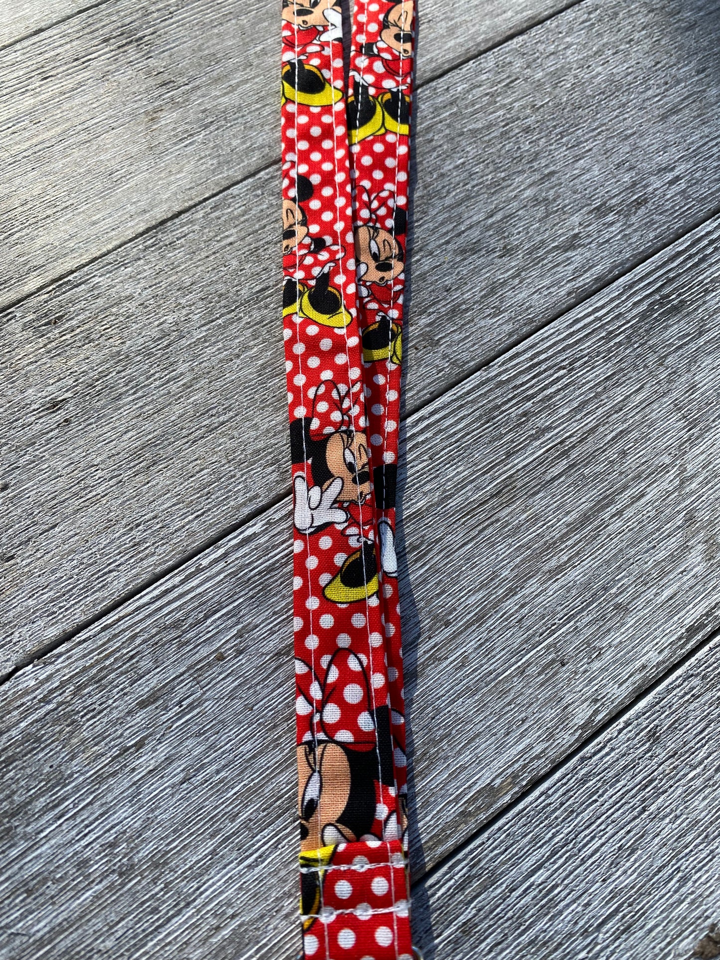 Minnie Mouse Lanyard Keychain Badge ID Holder