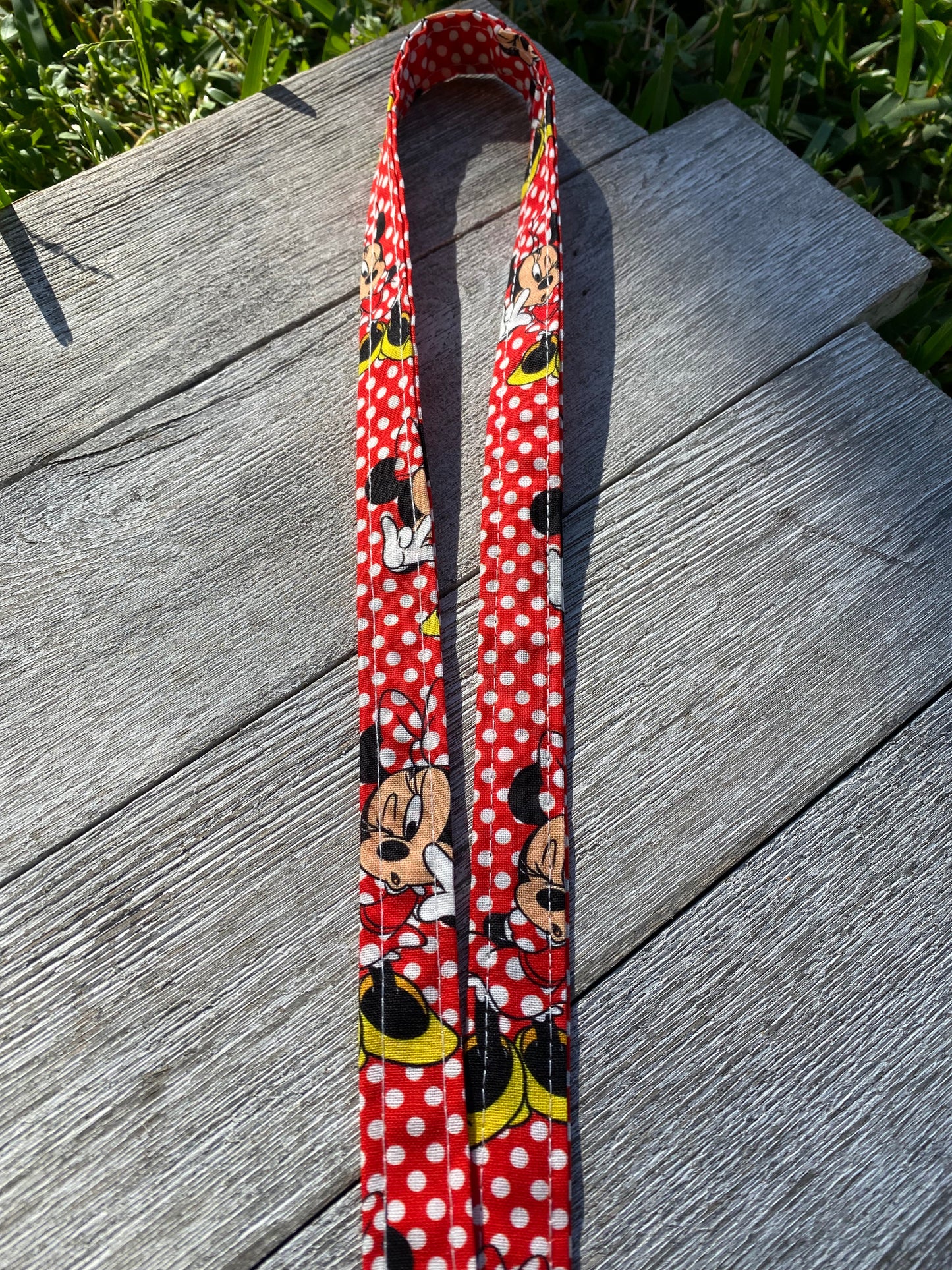 Minnie Mouse Lanyard Keychain Badge ID Holder