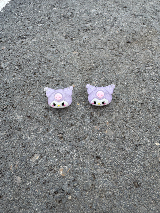 Kuromi Stud Post Comic Con Earrings