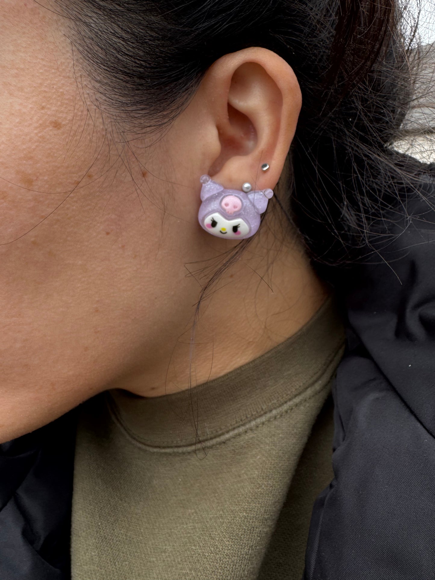 Kuromi Stud Post Comic Con Earrings