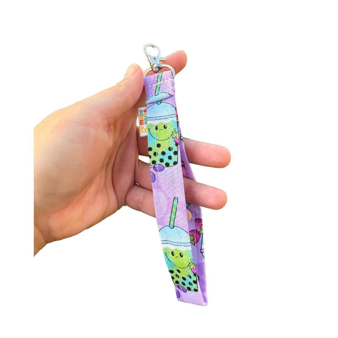 Boba Tea Tapioca Wristlet Keychain Gift