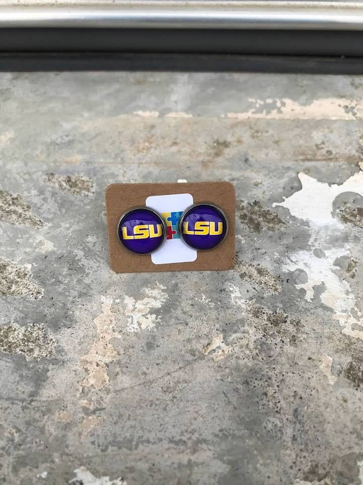 LSU Earrings Louisiana State Gift 