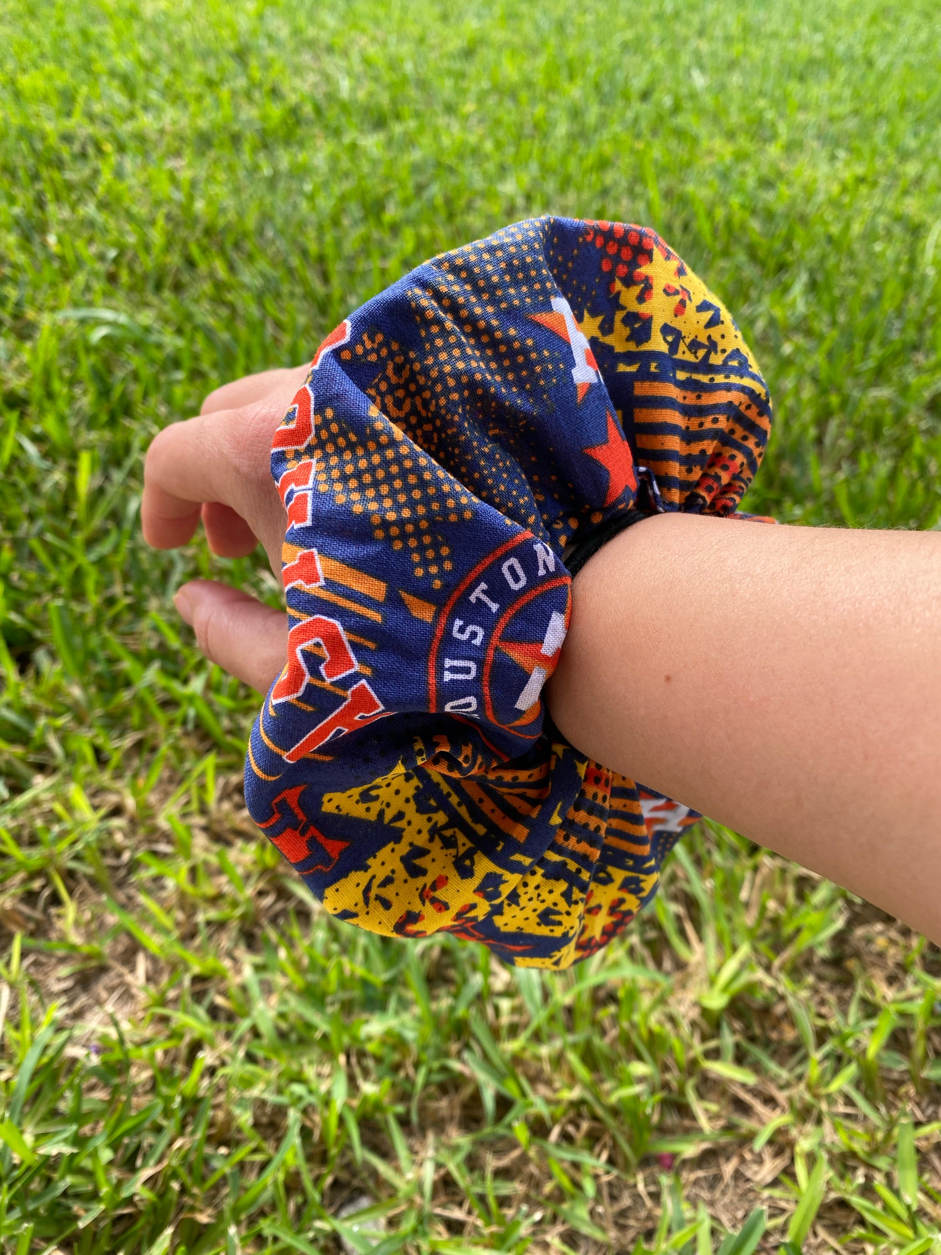 Made Brite Houston Astros Scrunchie Hair Tie